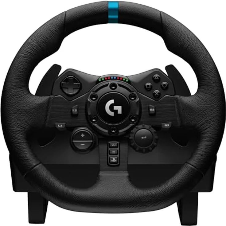 LOGITECH G923 TRUEFORCE, Hochleistungs-Rennlenkrad und Pedale für PlayStation 4 & 5 mit nächster Generation Force-Feedback und Premium-Design aus schwarzem Leder – Bild 3