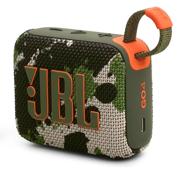 JBL Go 4 in Camouflage – Tragbare Bluetooth-Lautsprecher-Box Pro Sound, tiefem Bass und Playtime-Boost-Funktion – Wasserfest und staubfest – 7 h Laufzeit – Bild 1
