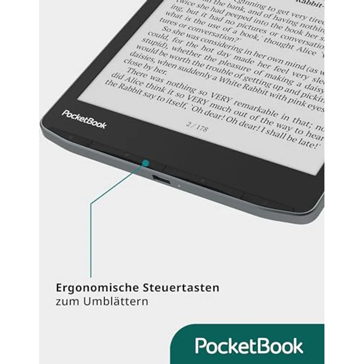 PocketBook e-Book Reader 'InkPad Color 3' (deutsche Version) 32 GB Speicher, IPX8, Bluetooth, Lautspecher, 19,81 cm (7,8 Zoll) E-Ink Kaleido 3 Farbdisplay - Stormy Sea – Bild 2