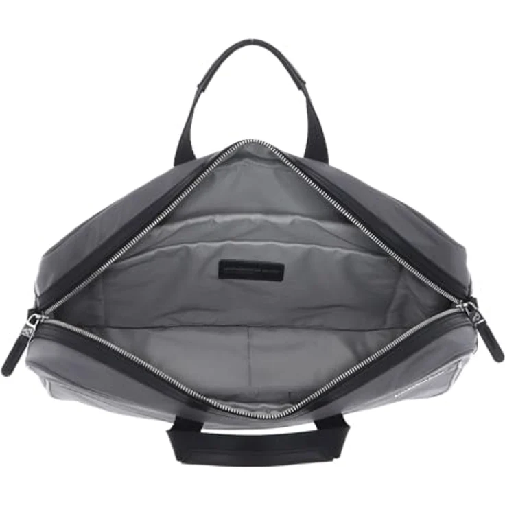 Mandarina Duck Hunter Urban Briefcase HWC02, elegante Aktentasche aus glänzendem Nylon für Laptops, grau, 42 x 10 x 29 cm – Bild 5