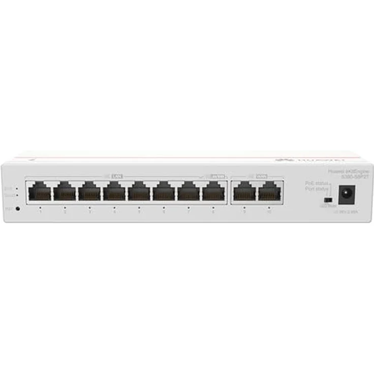 HUAWEI eKit Gateway S380-S8P2T, Multi-Service-Gateway mit 2x GE WAN, 8x GE PoE+, 16 VLANs - Desktop-Montage, bis zu 250 User – Bild 3