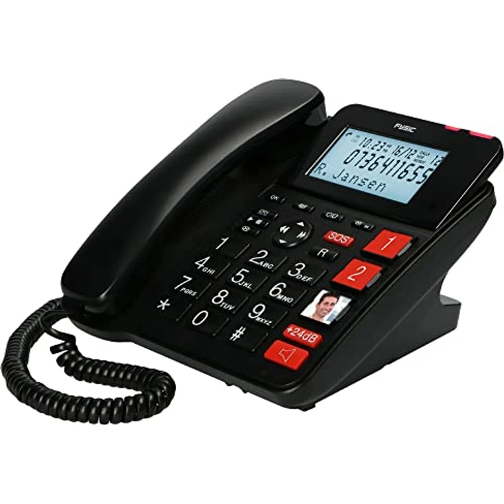Fysic FX3960 Seniorentelefon, DECT 1.8GHz mit SOS-Paniktaste, Freisprechfunktion und großem Display – Bild 2