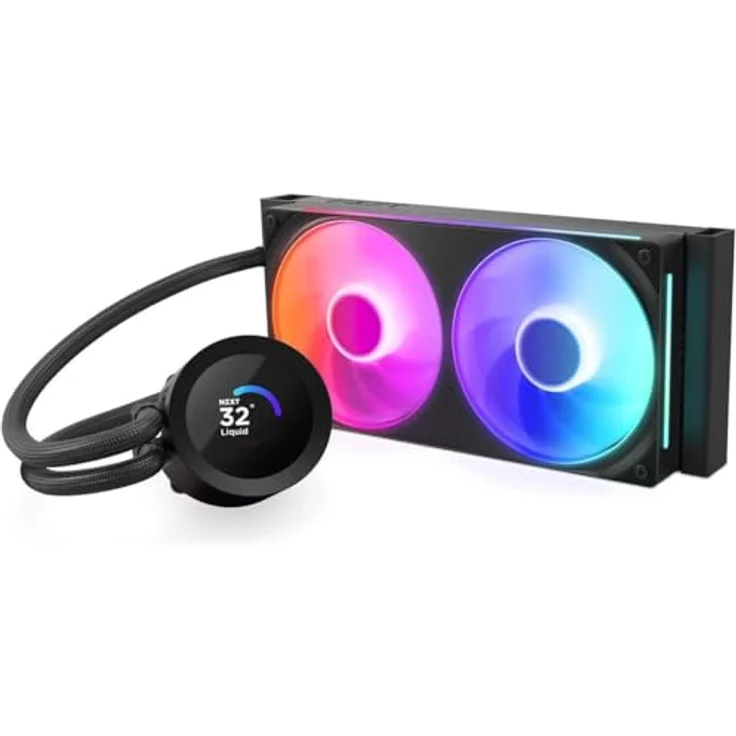 NZXT Kraken Plus RGB 240, CPU Wasserkühler mit zwei 120 mm Lüftern und anpassbarer RGB-Beleuchtung, schwarz – Bild 1