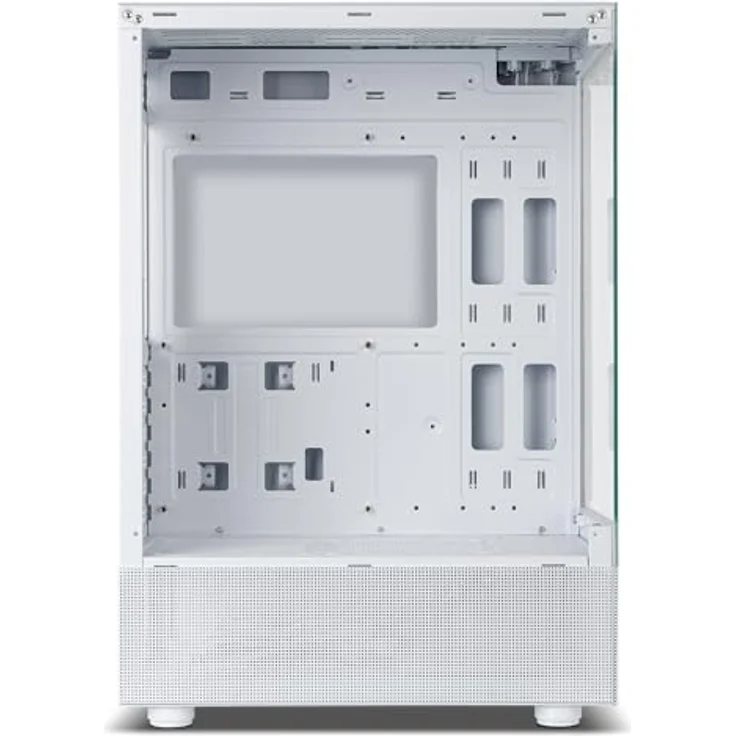 NOX XTREME PRODUCTS Hummer Vision White, Semitower ATX Gehäuse mit gehärtetem Glas, Platz für 5 Lüfter, kompatibel mit Grafikkarten bis 300mm, USB 3.0, Weiß – Bild 3