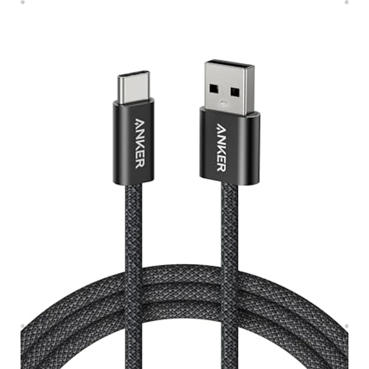 Anker Zolo USB-C Kabel, 1,8m, 3.1A mit nahtloser CarPlay-Verbindung, geflochtenes USB-C Ladekabel für iPhone 17 Pro Max/16/15, Samsung Galaxy S25/S24, MacBook Pro/Air