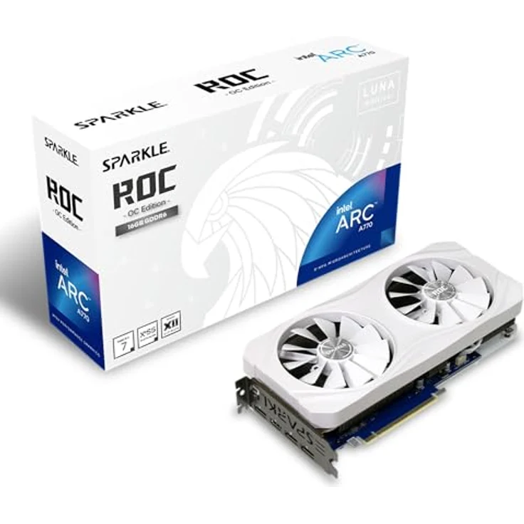 SPARKLE Intel ARC A770 ROC Luna 16GB White Next-Gen-Grafikkarte mit 2300MHz Boost Clock – Bild 1