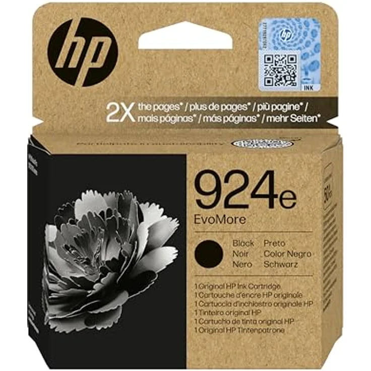 HP 924e (4K0V0NE), schwarze Druckerpatrone, Original mit 1.000 Seiten Druckleistung, Instant-Ink-fähig – Bild 1