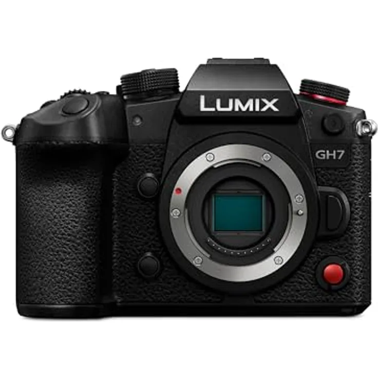 Panasonic Lumix DC-GH7E Micro Four Thirds Systemkamera, 25,2 MP, Phasen-Hybrid-AF, Active IS, 4K Video, OLED-Sucher, drehbarer Monitor, Schwarz