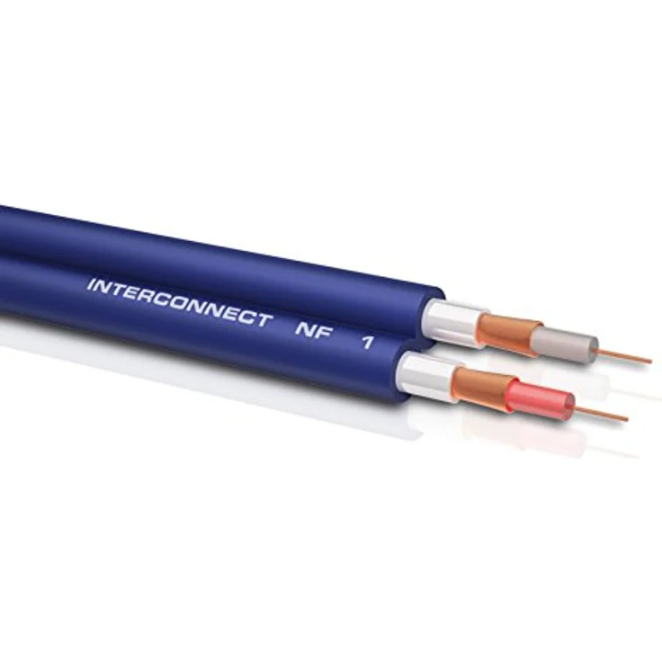 Oehlbach NF 1 Master 100 - Hervorragendes analoges Stereo Audio-Cinchkabel - 2X Cinch/2x Cinch, Vollmetallstecker, Schirmung - 1 m - blau – Bild 2