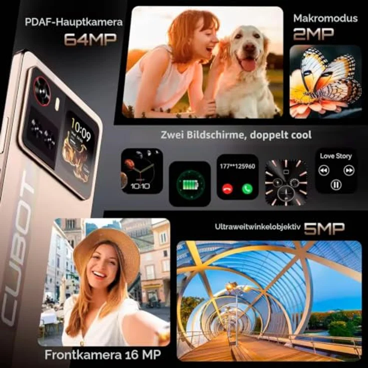 Cubot X100 (256 GB, Schwarz, 6.88", Dual SIM, 5G), Smartphone, Schwarz – Bild 8