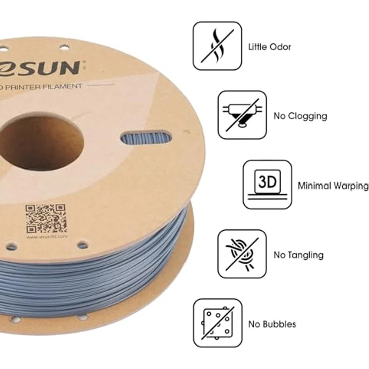eSUN ASA+ Filament 1.75mm, Wetterbeständiges 3D Druckmaterial mit hoher Zwischenschichtfestigkeit, 1KG Spule, Grau – Bild 4