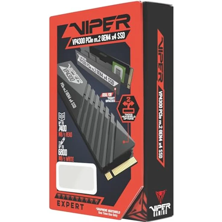 Patriot Viper VP4300 2 TB SSD, schwarz, PCIe 4.0 x4, NVMe 1.4, M.2 2280 (VP4300-2TBM28H) – Bild 4