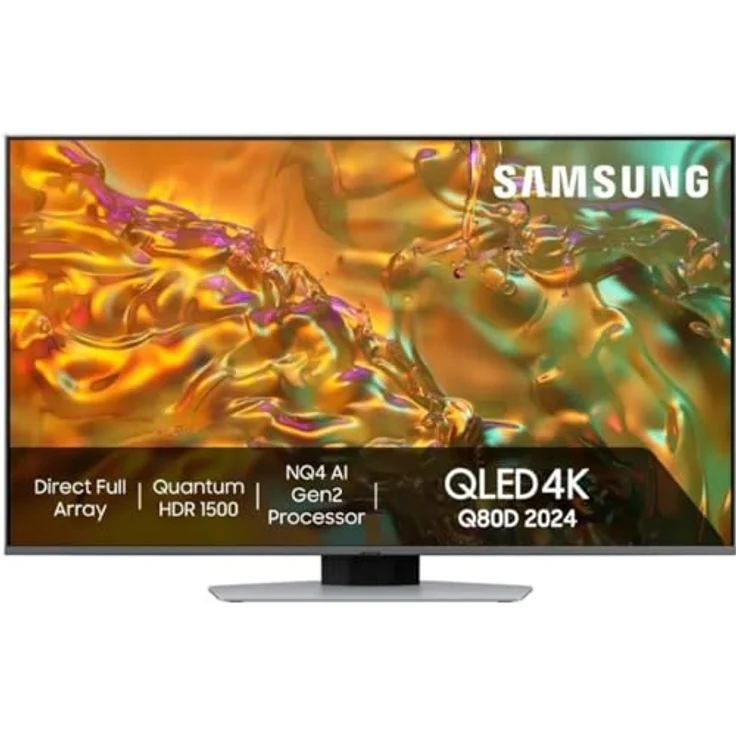 Samsung Smart QLED TV 50Q80D, 125 cm, 4K Ultra HD, HDR, model 2024, Schwarz – Bild 1
