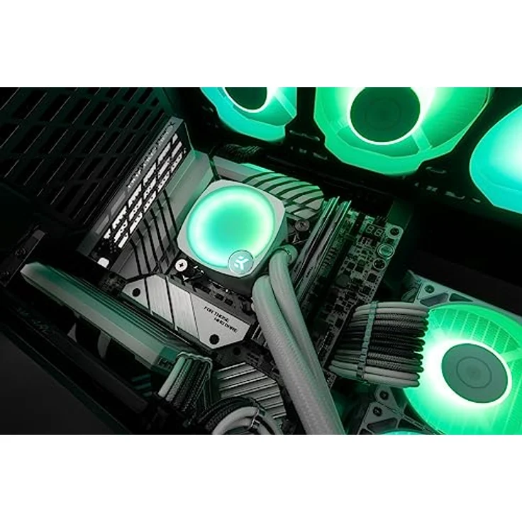 EK Water Blocks EK-Nucleus AIO CR360 Lux D-RGB - 360 mm All-in-One Liquid CPU Kühler mit EK FPT Lüftern, Wasserkühlung Computerteile, 120 mm Lüfter, kompatibel mit den esten Intel & AMD CPUs, White – Bild 5