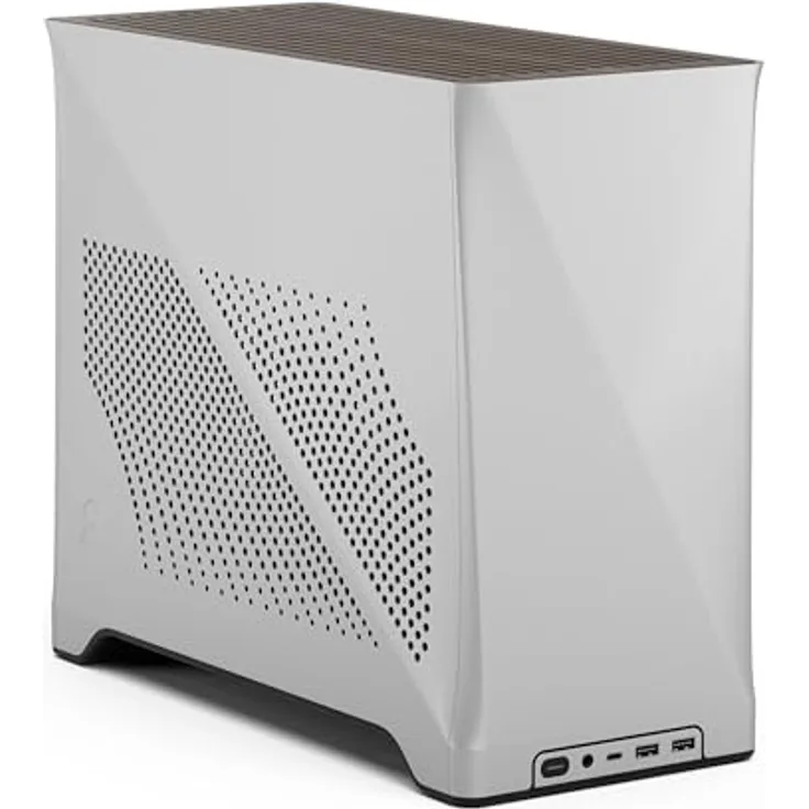 Fractal Design Era 2 Silver, PC-Gehäuse mit eloxiertem Aluminium und Walnussholz