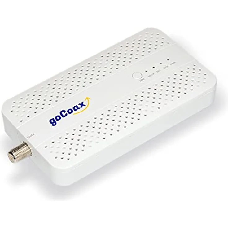 goCoax MoCA 2,5 Adapter mit 2.5 GbE Ethernet-Port, 2.5 Gbps Bandbreite mit vorhandenen Koaxialkabeln, Weiß (Einzelpackung, MA2500D)