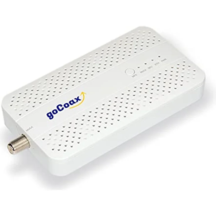 goCoax MoCA 2,5 Adapter mit 2.5 GbE Ethernet-Port, 2.5 Gbps Bandbreite mit vorhandenen Koaxialkabeln, Weiß (Einzelpackung, MA2500D) – Bild 1
