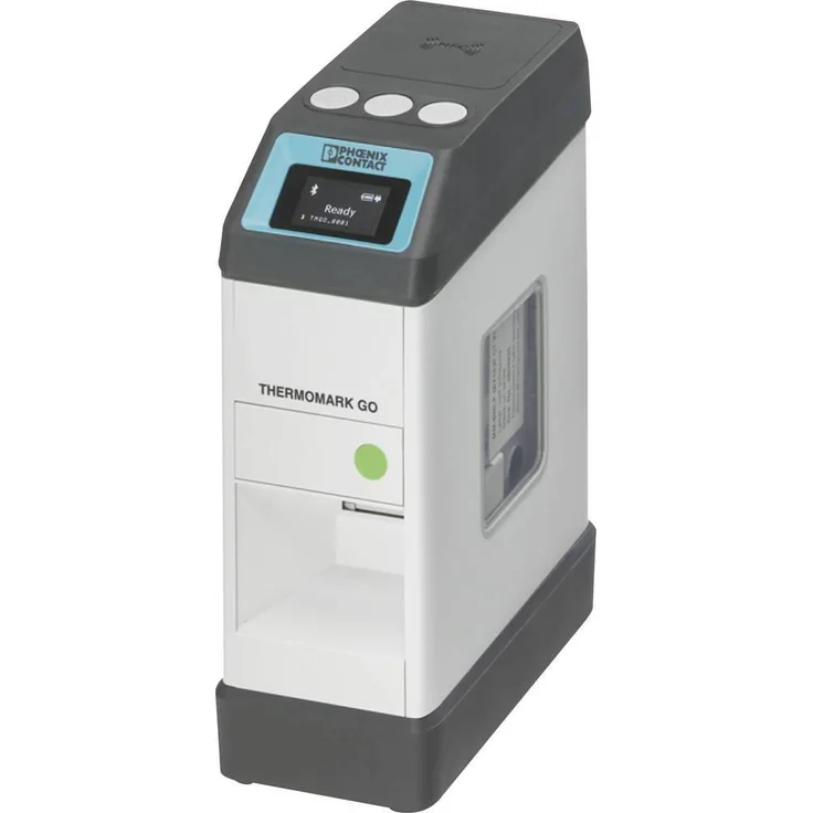 Phoenix Contact THERMOMARK GO, mobiler Thermotransferdrucker mit intuitiver MARKING system App und automatischer Materialerkennung, Schwarz – Bild 1