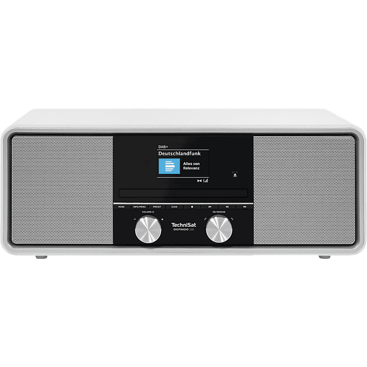 TECHNISAT DIGITRADIO 330, DAB+ Radio mit AM, FM und Bluetooth, Weiß – Bild 1