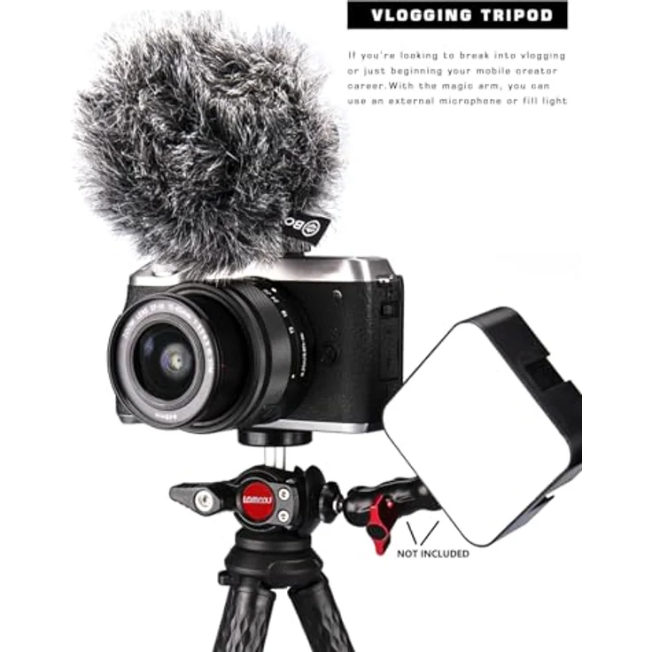 Kamera Stativ, Lammcou 3in1 Ministativ Kamera Handy Flexibel Leicht Stative Universal Robust Octopus Gorillapod Dreibeinstativ Ständer für Kamera Camcorder + Smartphone + Action Kamera, Tripod – Bild 9