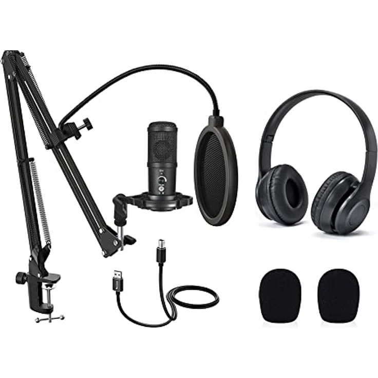 MyStudio Podcast Kit Komplette Ausstattung inkl. Mikrofon und Kopfhörer – Bild 1
