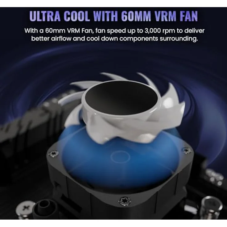 ENERMAX LIQMAXFLO 240mm CPU AIO Liquid Cooler - Xtreme Dual Chamber Pumpe - ARGB VRM Wasserblocklüfter - 380W+ TDP - 2x 120 PWM ARGB Silent Flow Fan, schwarz – Bild 2