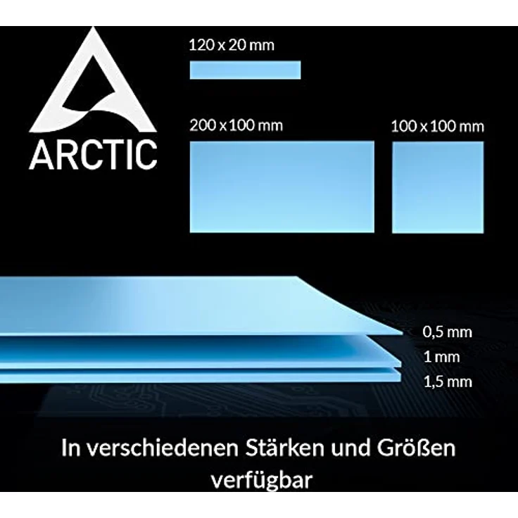 Arctic TP-3 Wärmeleitpad, 200x100mm, 1.5mm Dicke, 2er Pack, 6 W/m K, Blau – Bild 6