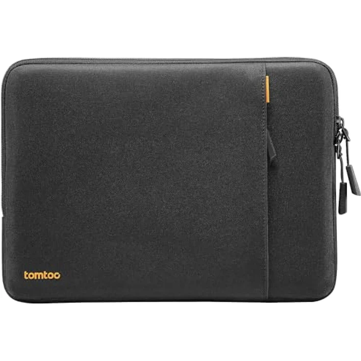 tomtoc A13D2D1GP Defender-A13 Laptop-Sleeve Kit 2-teilig, 14 Zoll, Schwarz, Cornerarmor-Technologie, recycelter Kunststoff – Bild 1