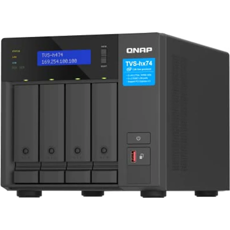 Qnap TVS-h474-PT-8G | Intel Pentium Gold Prozessor, 8 GB RAM, PCIe Gen 4, Schwarz – Bild 5