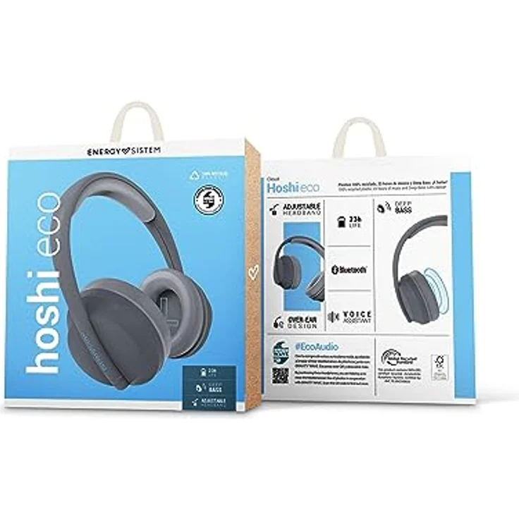 Energy Sistem Hoshi Eco Wireless Headset, Bluetooth Kopfhörer in Grau, bis zu 23 Stunden Akkulaufzeit – Bild 7