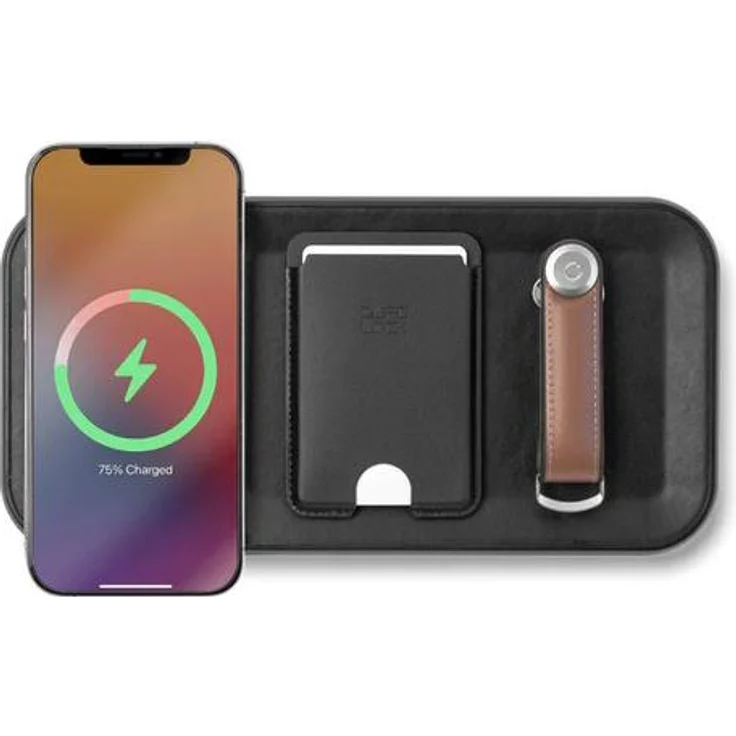 Orbitkey Nest v2, Elektronik Organizer Tasche mit 2-in-1-Induktionsladegerät, schnelleres Laden bis 15W, Schwarz