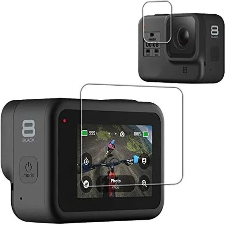 FiTSTILL Displayschutzfolie für Go Pro Hero 8 Black, 6 PCS Set, gehärtetes Glas, 9H Härte, hohe Transparenz, einfache Installation – Bild 3