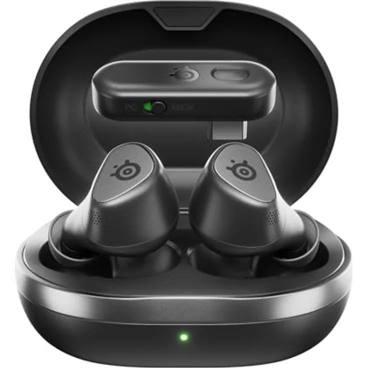 SteelSeries Arctis GameBuds für Xbox – Wireless In Ear Gaming Kopfhörer – ANC/Transparenzmodus – Wasserbeständig IP55 – 40H Batterie – Drahtloses Laden - Xbox, PS5, PC, Switch, Mobil