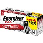 Energizer - MAX, 18+6 AA-Batterien, Lange Lebensdauer für den täglichen Gebrauch, ohne Sulfatierung und 10 Jahre Lebensdauer