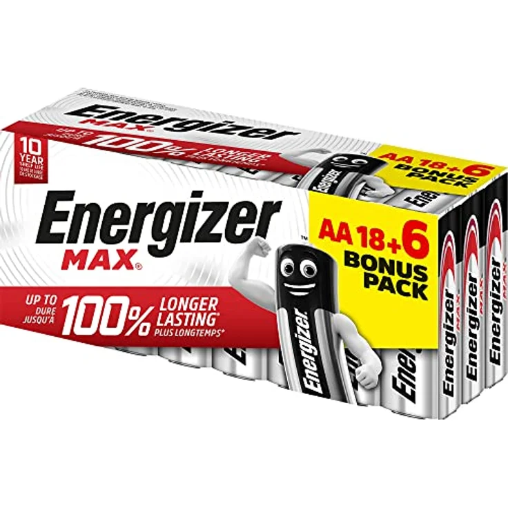 Energizer - MAX, 18+6 AA-Batterien, Lange Lebensdauer für den täglichen Gebrauch, ohne Sulfatierung und 10 Jahre Lebensdauer – Bild 1