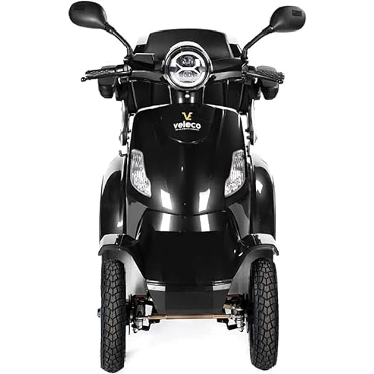 VELECO Faster Senioren Elektroroller Mit Sitz 1000w 60km E Scooter 4 Rädern - Große Akku-reichweite in Schwarz – Bild 2