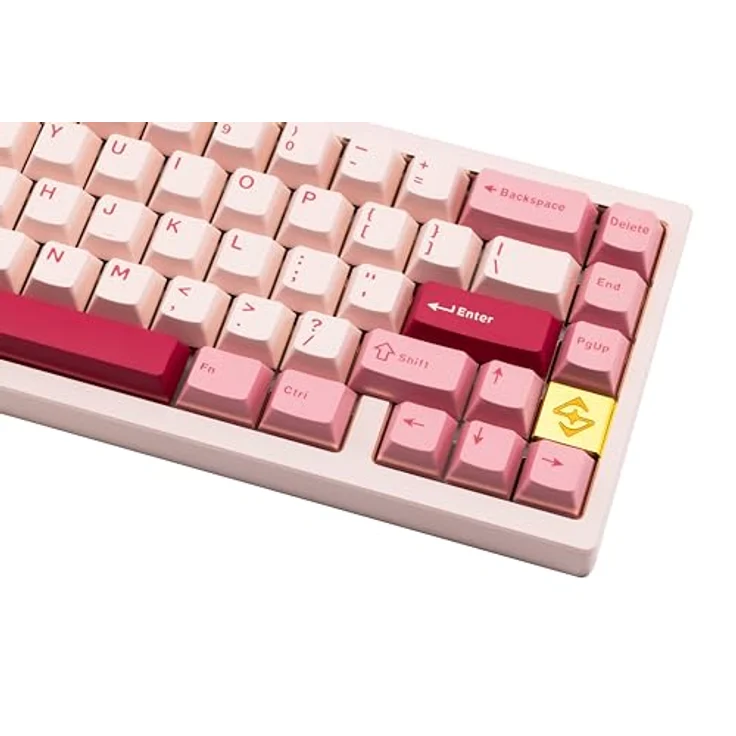 CutiePcs WOBKEY Zen 65 Mechanische Tastatur, CNC-Aluminiumgehäuse, Hot-Swappable, Tri-Mode (BT/2,4G/USB-C), RGB-Beleuchtung, QMK/VIA, Ultra Pink Gold – Bild 3