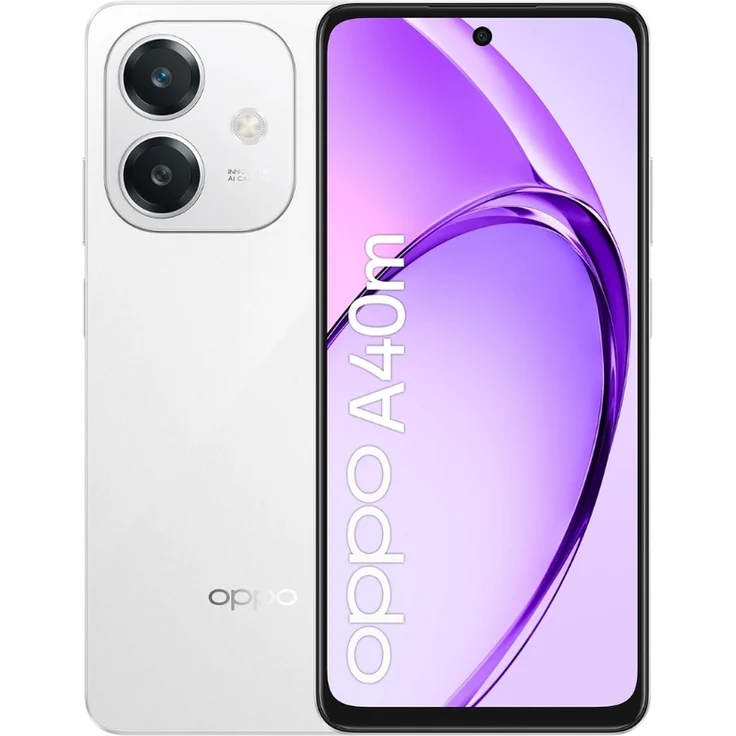 OPPO A40M 8 + 256 Gb Starl White Tim, Smartphone mit 6,67 Zoll Display und Dual-SIM-Funktionalität