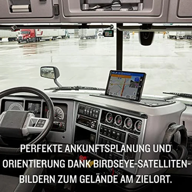 Garmin dēzl LGV 810 EU, LKW-Navigationsgerät mit 8" Farbdisplay, vorinstallierten EU Karten für 46 Länder, fahrzeugspezifischem Routing, Echtzeitdiensten und Satellitenbildern – Bild 5