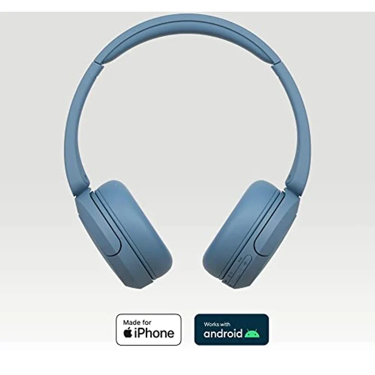 Sony WH-CH520 Kabellose Bluetooth-Kopfhörer - bis zu 50 Stunden Akkulaufzeit mit Schnellladefunktion, On-Ear-Modell - Blau – Bild 2