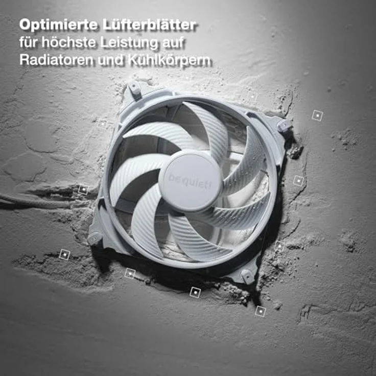 be quiet! Silent Wings Pro 4 140mm PWM White Lüfter, optimierte Lüfterblätter, außergewöhnlich hohe Performance, Speed Switch ermöglicht den Wechsel der maximalen PWM-Drehzahl, 6-Pol-Lüftermotor – Bild 2