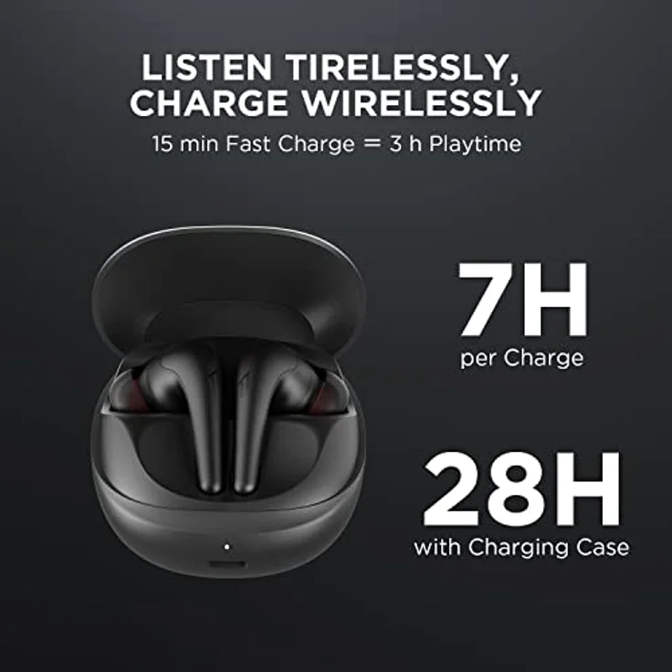1More Aero Bluetooth Kopfhörer Kabellos mit Räumlichem Audio, 42dB Adaptive Aktive Geräuschunterdrückung, Benutzerdefinierte EQ, 10mm Treiber, 6 Mikrofone, 28H Spielzeit, kabelloses Laden – Bild 5