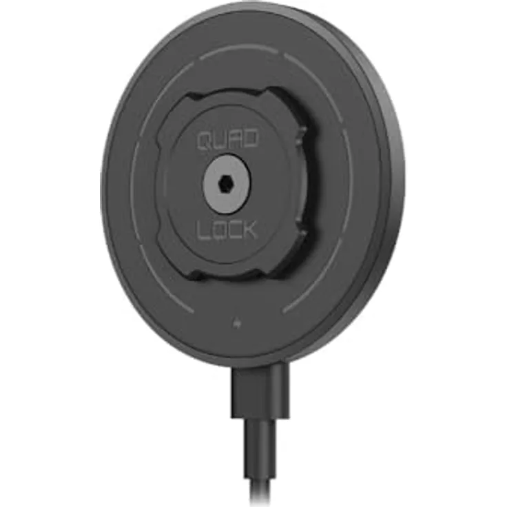 Quad Lock Mag Wireless Charging Head (15 W), kabelloses Ladegerät mit starker Magnetbefestigung, Schwarz