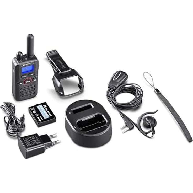 Midland BR180 Business Radio, PMR446 Handfunkgerät, äußerst leicht mit drehbarem Gürtelclip, ideal für den Einzelhandel – Bild 4