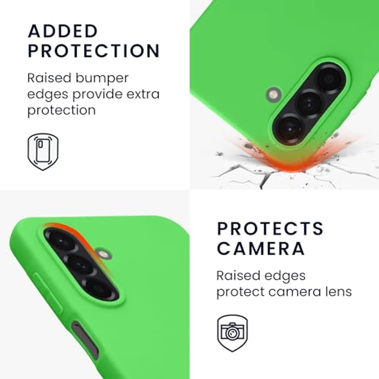kwmobile Hülle kompatibel mit Samsung Galaxy A26 5G - weiches TPU Silikon Case, kabelloses Laden geeignet, Limettengrün – Bild 3