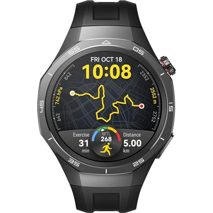 HUAWEI Watch GT 5 Pro 46mm Smartwatch, scharfkantiges Design, Pro-Level-Sportuhr, Gesundheits-Tracking, EKG-Überwachung, bis zu 14 Tage Akkulaufzeit, GPS, Bluetooth-Anruf, iOS&Android-kompatibel, – Bild 1