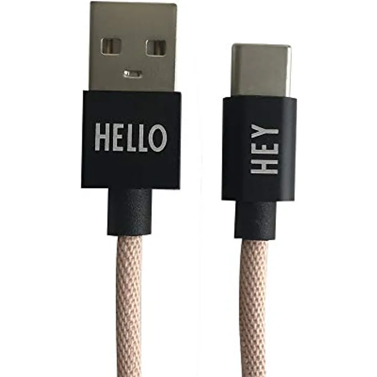 Design Letters MyCable USB-C, Kompatibel mit Android, 1 M. (Nude)