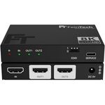 FeinTech SP210 HDMI 2.1 Splitter, 1 In 2 Out, 4K 120Hz, 8K VRR, ALLM, mit Downscaler und HDMI-CEC Pass, HDCP 2.3 kompatibel, HDR, Dolby Vision