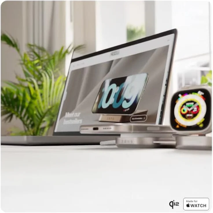 ZENS Induktions-Ladegerät ZECC07B, Qi2-zertifiziertes 15 W kabelloses Laden, Apple MagSafe und USB-C®, schwarz – Bild 7