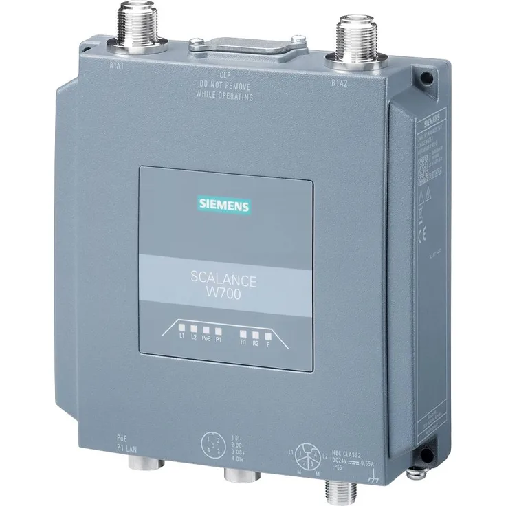 Siemens 6GK57661GE007TA0 SCALANCE WAM766-1 EEC Access-Server-Hardware, IEEE 802.11ax (Wi-Fi 6), 1201 Mbit/s, IP65, -30...+75°C, PoE, M12-Port